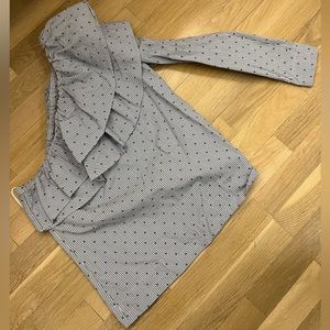 Maje One Sleeve Cotton Top